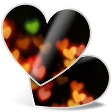 2 x Heart Stickers 15 cm - Love Hearts Abstract Valentines Heart #45624