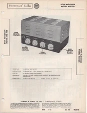 1953 DON MCGOHAN MG-10B AMPLIFIER SERVICE MANUAL PHOTOFACT SCHEMATIC DIAGRAM FIX