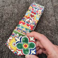 4/8/16X Craft Self-adhesive Moroccan Mosaic Tiles Vintage Wall Waistline Sticker