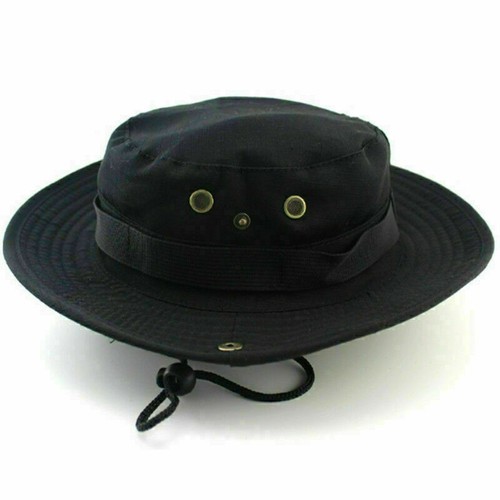 Outdoor Men Camo Sun Hat Bucket Cargo Safari Bush Boonie Summer Fishing Hats Cap - Picture 12 of 17