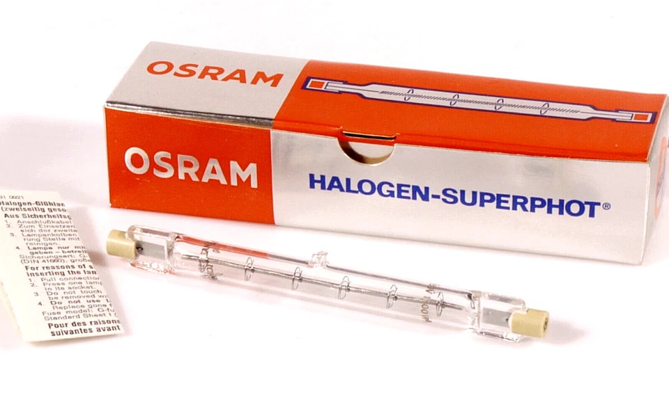PRL) OSRAM HALOGEN SUPERPHOT BULB 64580 220-230V 1000W LAMPADINA ALOGENA LIGHT - Image 2 of 3