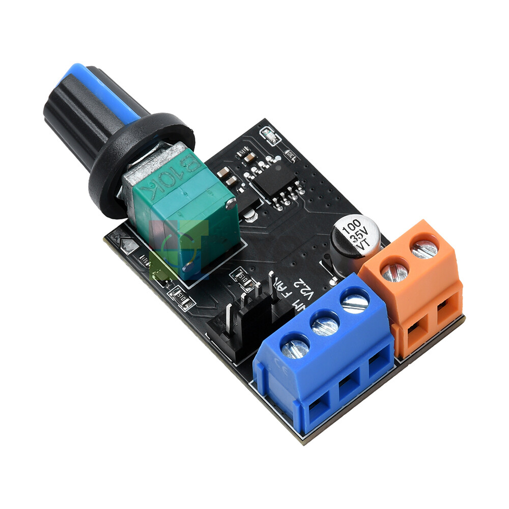 DC12V PWM Fan Governor Speed Control With Knob 3/4Wires Switch Fan Regulation