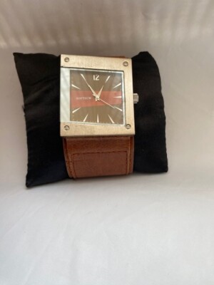 SOFTECH Mens JUMBO Quartz Leather Strap Watch