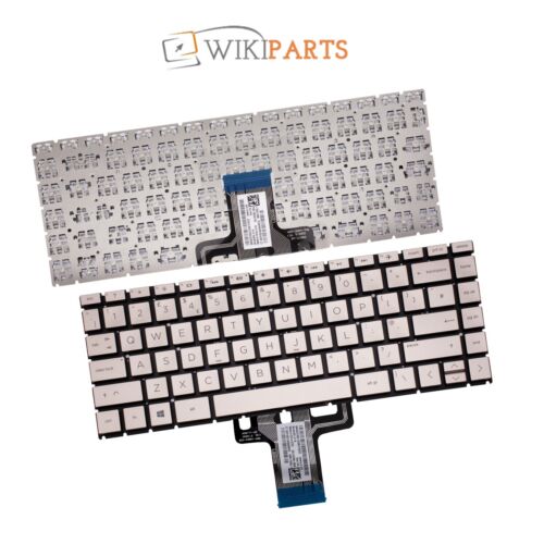 Ersatz für HP 14S-DQ1024NA Neu UK QWERTY hintergrundbeleuchtete goldene Tastatur kein Rahmen - Bild 1 von 3
