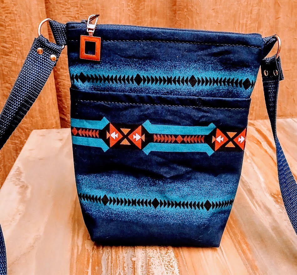 Geometric Webbing: Navy & Light Blue Geometric Webbing: Navy & Light Blue
