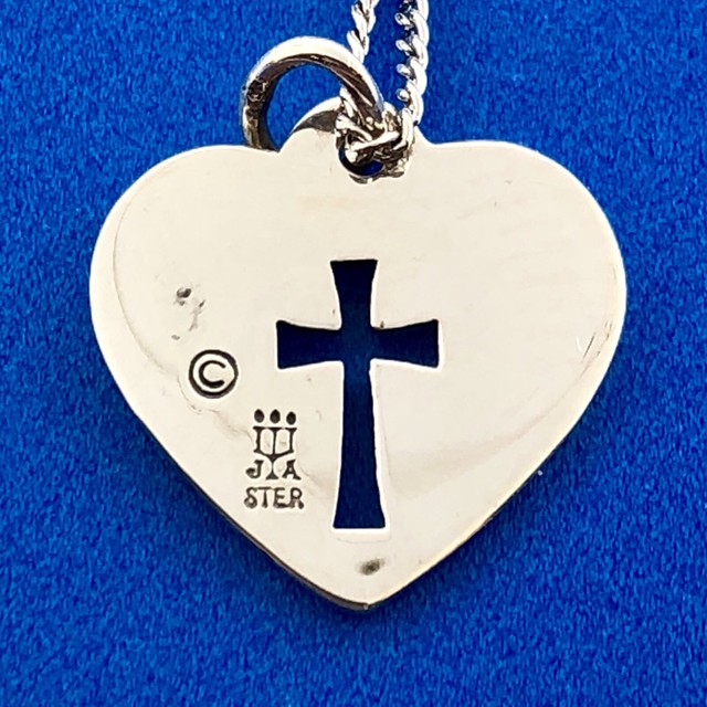 James Avery 925 Sterling Silver Crosslet Heart Religious Charm Pendant