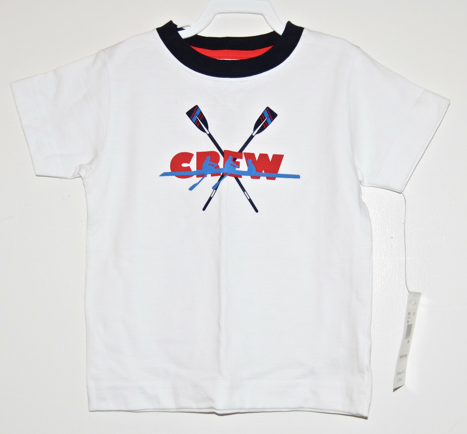 FILA T shirt Kitestrings neonato ragazzo bianca canottaggio crew logo grafico nuova con etichetta tg 24M