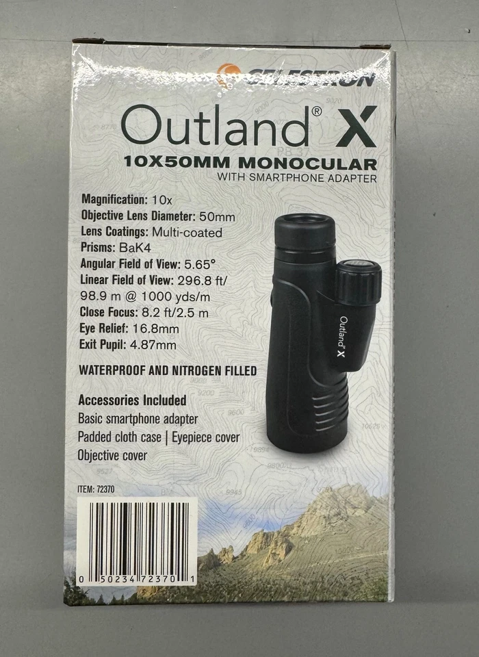 CELESTRON OUTLAND X 10X50MM MONOCULAR WITH SMARTPHONE ADAPTER - Image 3 of 4