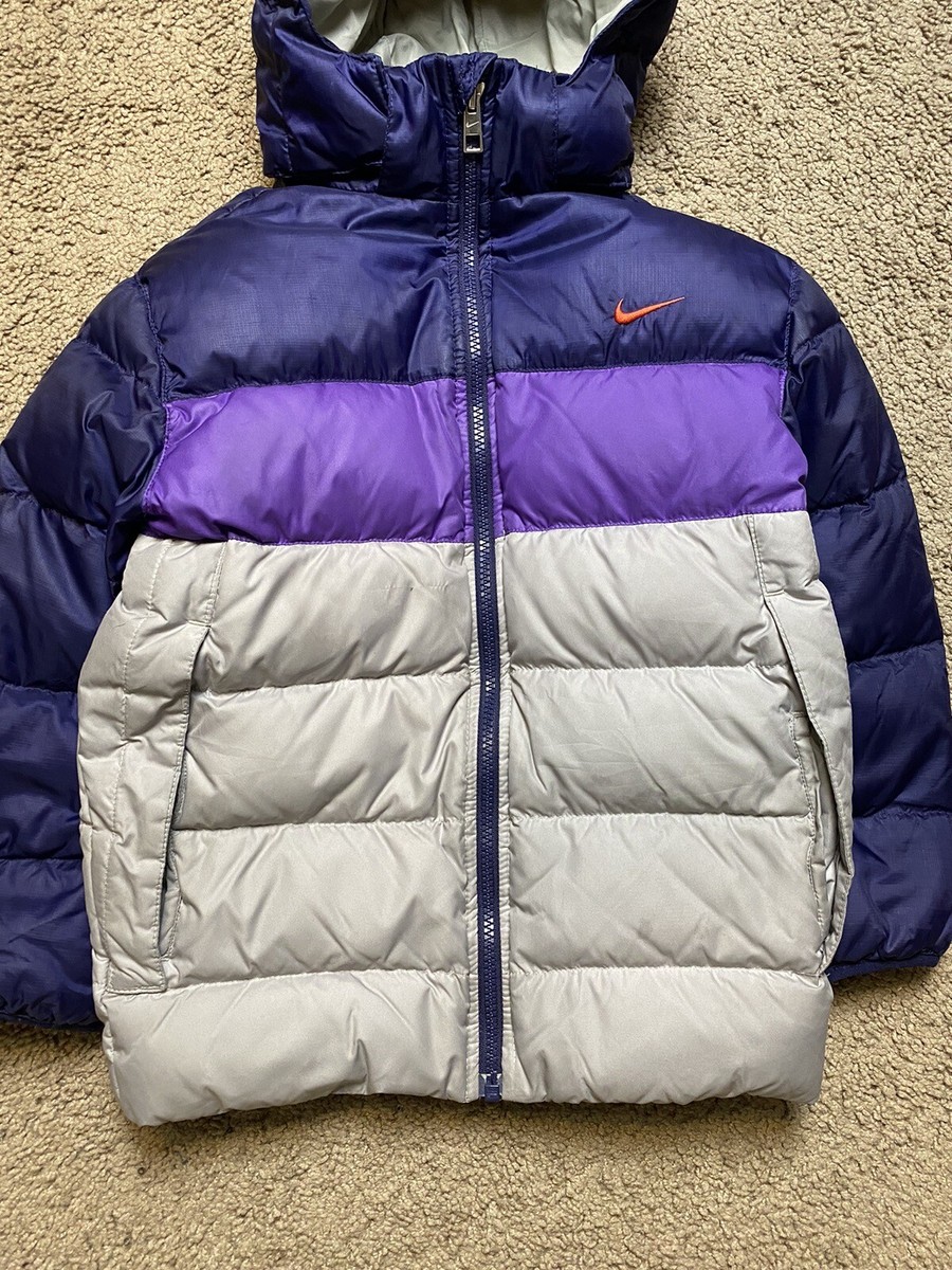 Nike Jacket Youth Large Outdoor Bubble Coat Purple Just Do It