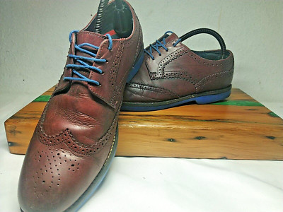 Coogan london Mens Brogues/Shoes Burgundy With Blue Trim