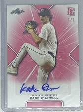 2021 LEAF PERFECT GAME NATIONAL SHOWCASE BLANK BACK PINK 1/1 AUTO KADE SHATWELL