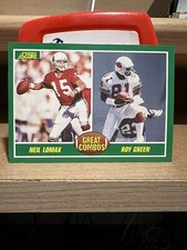 1989 Score Football NFL Great Combos Cardinals Bombers Lomax Green Card #280
