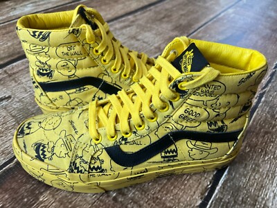 VANS X PEANUTS CHARLIE BROWN SK8-HI YELLOW ALL OVER