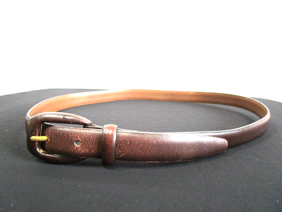 LIZ CLAIBORNE BROWN ANTIQUE HARDWARE BELT Liz Claiborne Brown Wide Leather Belt/vintage Brown Liz Belt  main image 2