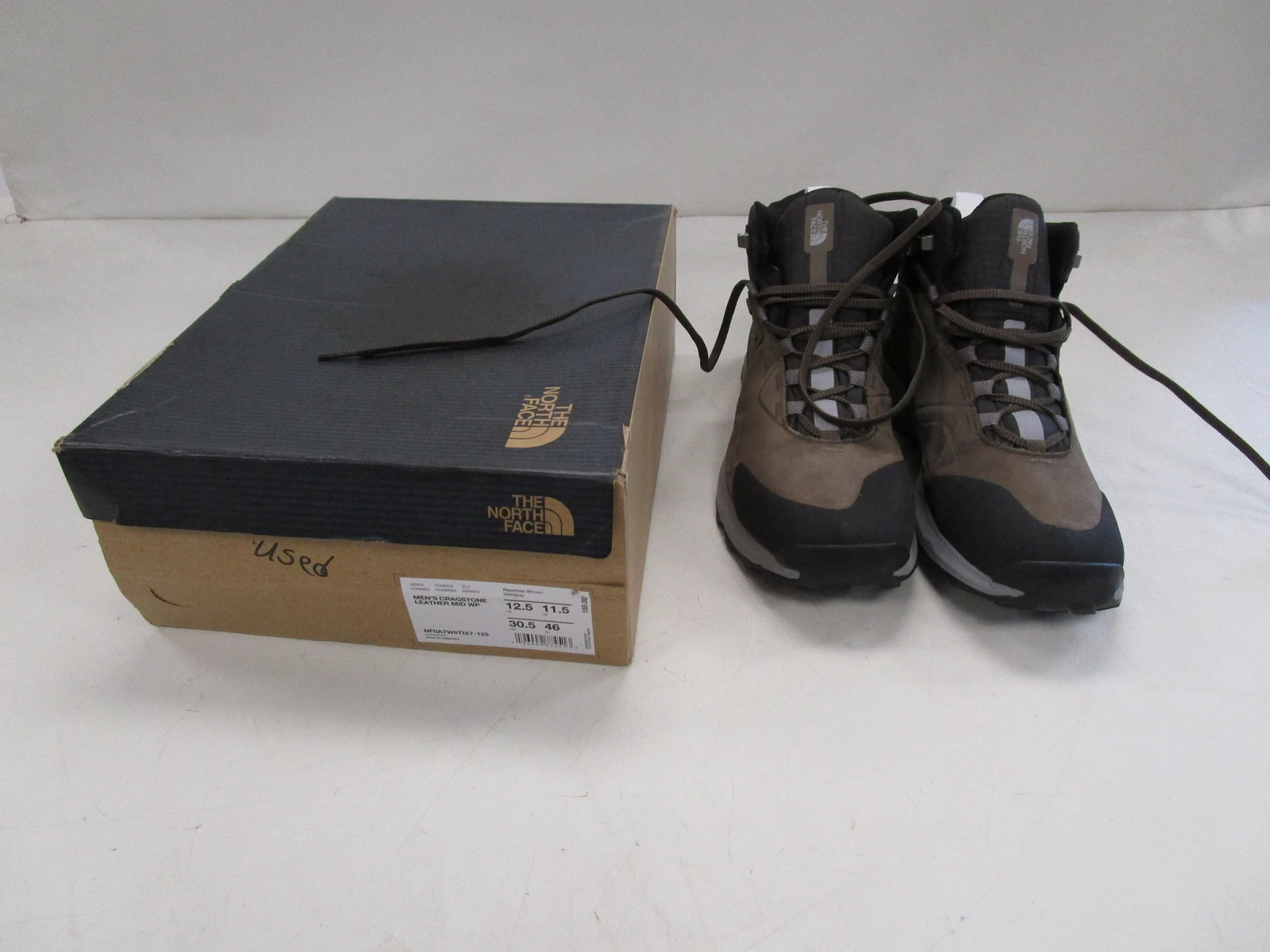 THE NORTH FACE MEN'S 12.5 CRAGSTONE LEATHER MID WATERPROOF BOOT NF0A7W6TIX7-125