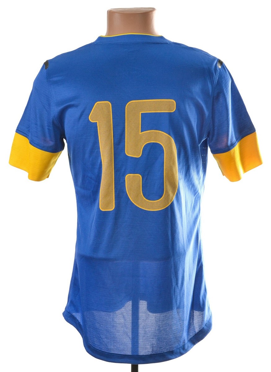 BRAZIL 2012/2013 AWAY FOOTBALL SHIRT NIKE SIZE L ADULT #15 MATCH