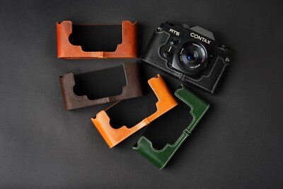 Genuine Real Leather Half Camera Case Bag Cover for Contax RTS RTS II RTS2