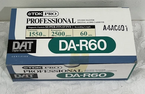 TDK Pro DA-R60 Studio Master DAT Recording Tapes Box Of 10 tapes