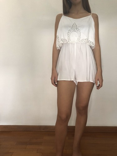 Tuta Corta H\u0026M Bianca taglia 40 corrisponde a circa una 44 ita | eBay