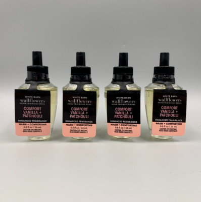 Bath & Body Works Comfort Vanilla Patchouli Wallflower Fragrance Bulbs S/4 9038M