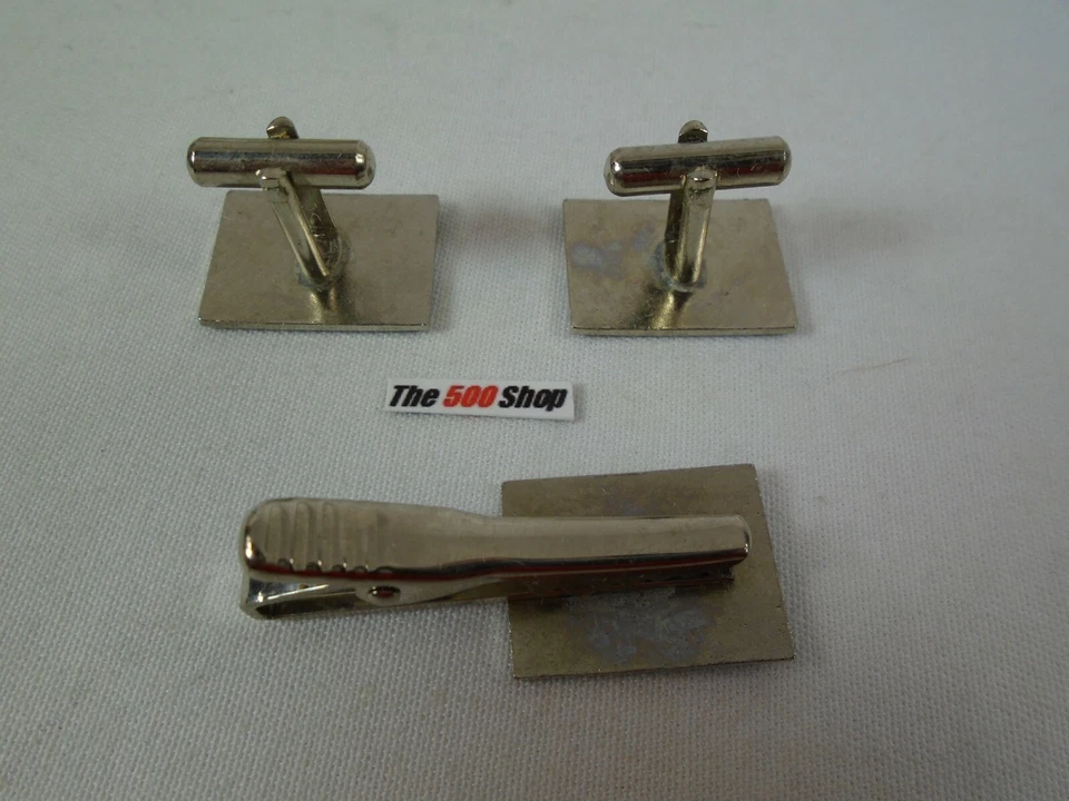 Juego de gemelos y clips de corbata STP 1970 Andy Granatelli Indy 500 IndyCar NASCAR Foto 4 de 4