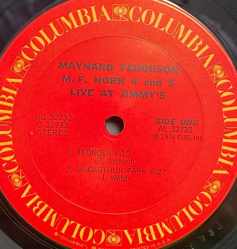 Maynard Ferguson, M.F. Horn 4&5 "Live at Jimmy's" Columbia PG 32732 1974, DBL LP - Picture 11 of 14