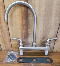 RV/Mobile Home 8 Inch Kitchen Sink Faucet Brushed Nickel Finish Single or Double