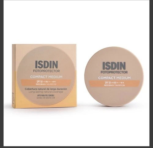 ISDIN Fotoprotector Compact Medium SPF 50 - Long Lasting Natural Coverage