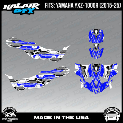 Graphics Kit for Yamaha UTV Side x Side YXZ1000R 2015-2025 Future-BLUE