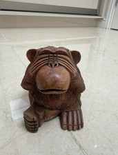 Vintage Wooden Monkey Home Decoration Piece New Never Used