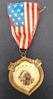 1906 antique I.O.R.M. GREAT COUNCIL allentown pa FLAG RIBBON CELLULOID MEDAL — photo 1