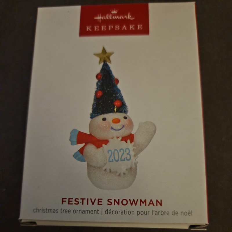 2023 Hallmark FESTIVE SNOWMAN Keepsake Christmas Ornament