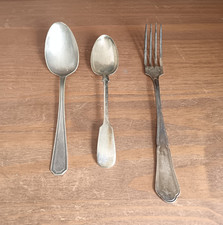 Vintage Silver Metal Cutlery Bundle X3 Glossy Finish, Made in Englan
