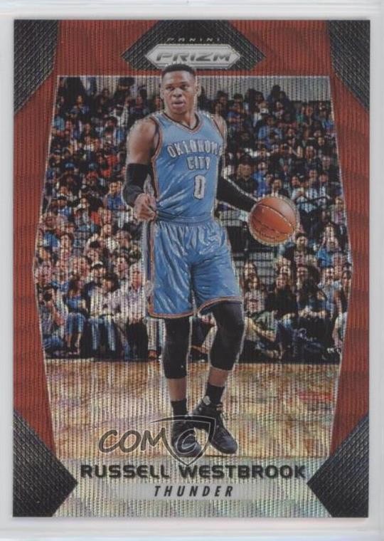 2017-18 Panini Prizm Ruby Wave Prizm Russell Westbrook #261 02v3