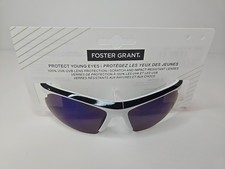 Foster Grant IronMan White Sports Polarized Sunglasses For Kids Unisex Comfy