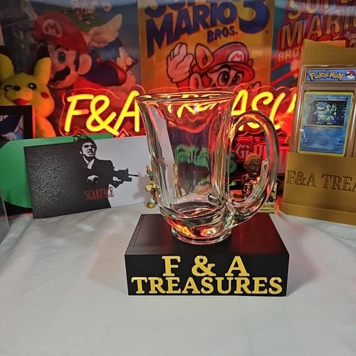 Vintage Glass Indiana Tiara Hunter Horn Beer Mug Or Stein Very Heavy