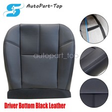 For 2007-14 Chevy Silverado 1500 2500 Hd Driver Bottom Leather Seat Cover Black