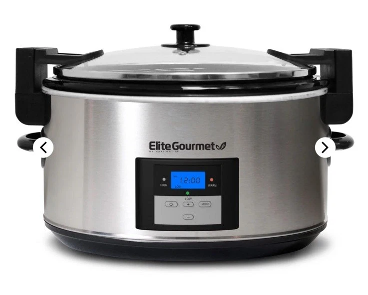 Elite Gourmet 8.5 Qt. Programmable Slow Cooker With Locking Lid Stainless Steel
Opens in a new windo