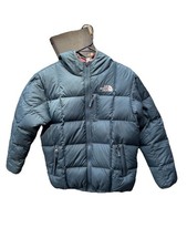 North Face Reversible Down Insulated Boys Puffer Jacket Size Large 14-16 Hooded