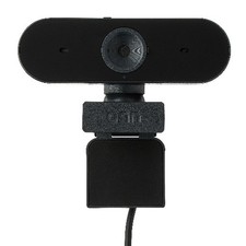 onn 4K Webcam with Autofocus and Swivel Head, Built-in Dual Mics, Privacy Cover