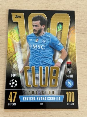 Match Attax Extra 23/24 Kvaratshkelia 100 Club Neapel Champions League #331