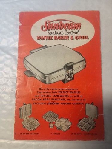 Sunbeam Radiant Control Waffle Baker & Grill Manuel ONLY S12