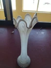 Fenton White French Opalescent Glass Vase Collectable