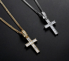 Cross necklace, cross pendant, gold cross pendant