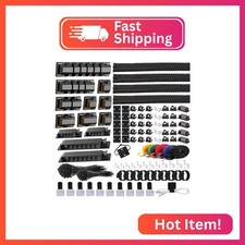 ELII 327 PCS Cable Management Kit 4 Cable Cable Sleeves,65 Cable Clips with 13Co