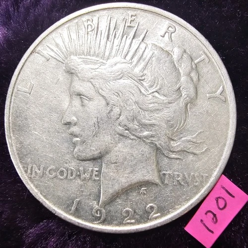 🚚⚡️FAST🔥BEAUTIFUL AU-BU 👀🔥1922 Peace Dollar Silver US Coin $1.00 MS+ BU 1201