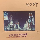 Vintage 35mm Slide Hong Kong Kowloon Night Street Scene Neon Signs