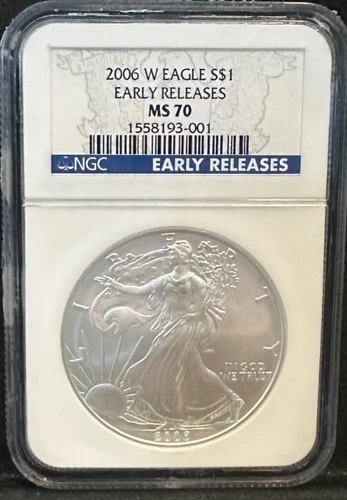 2006-W Burnished Silver American Eagle NGC MS 70 Early Releases