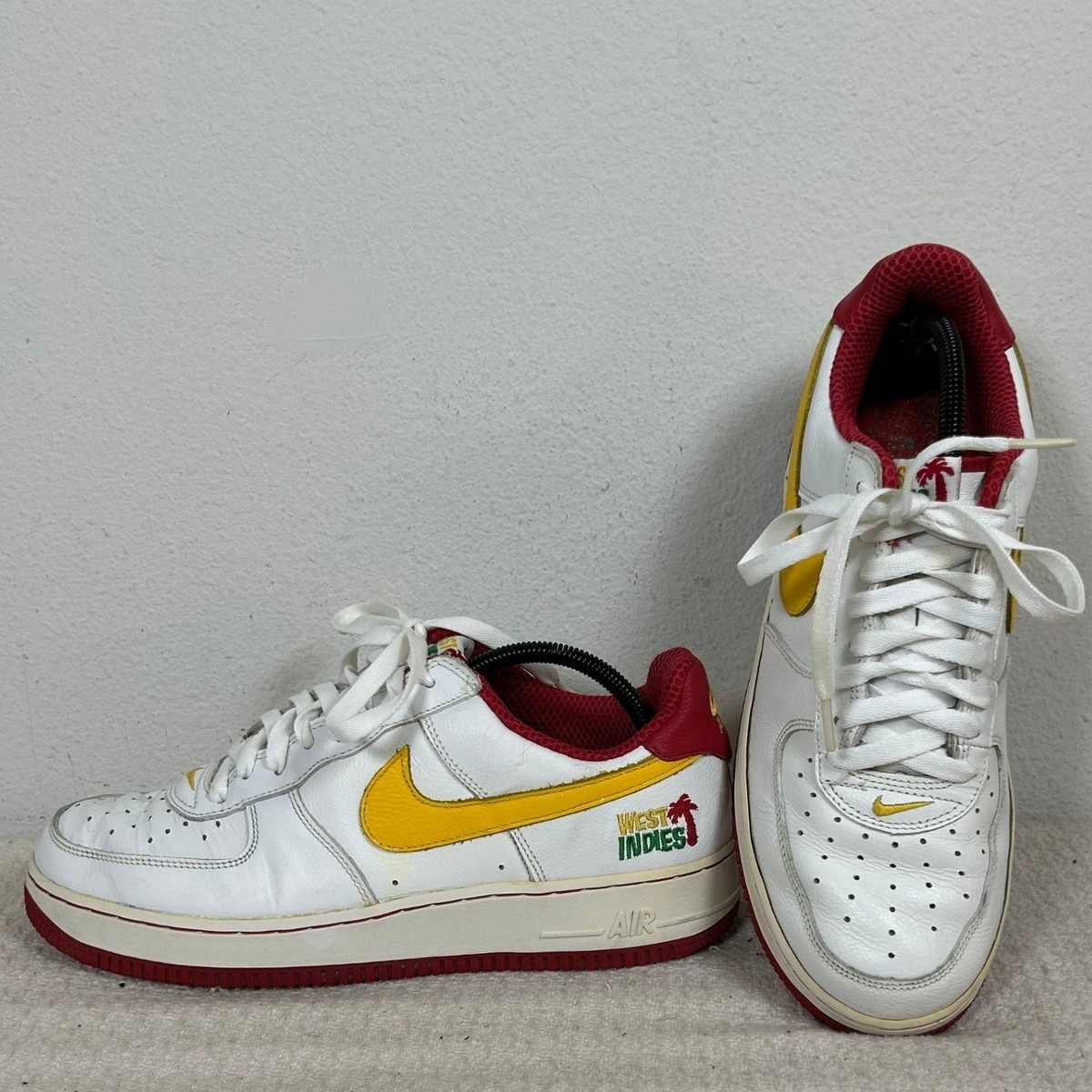 Nike Air Force 1 Low West Indies White Red Yellow 306353-171 Mens 