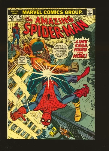 Amazing Spider-Man # 123 - Luke Cage appearance, Gwen Stacey’s funeral VF+ Cond